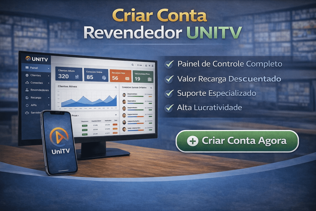 Criar Conta Revendedor UNITV